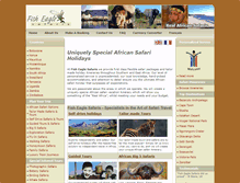 Tablet Screenshot of fisheaglesafaris.gnuworld.co.za